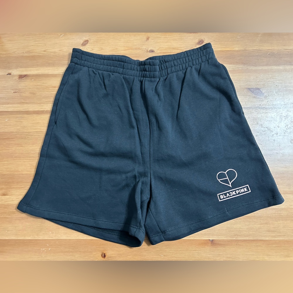 H&M black sweat short. Blackpink collaboration